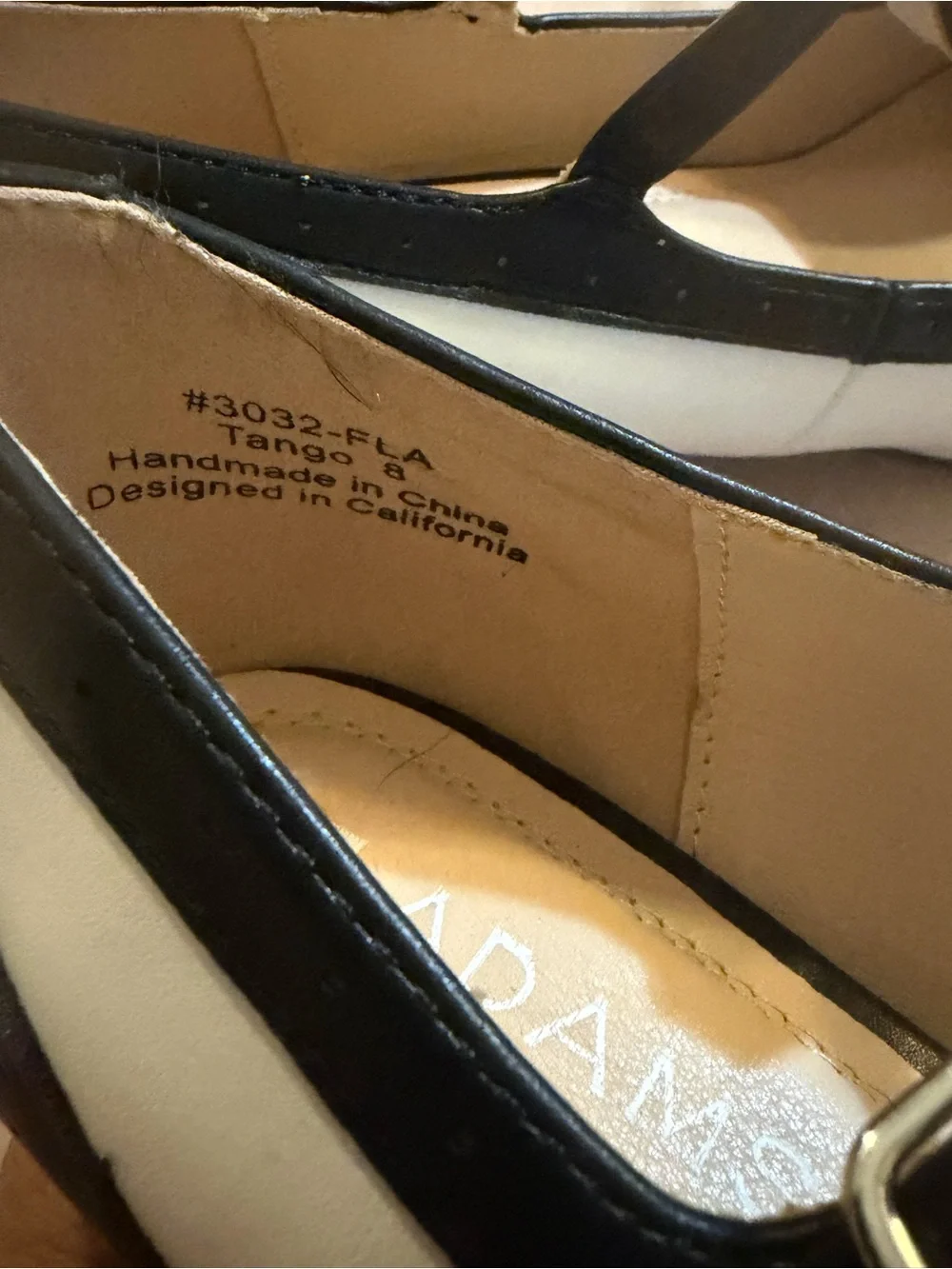 J. Adams Women's Black and White Tango T-Strap Heels